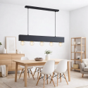 Lampara colgante Couture negro 5 luces Iluminación