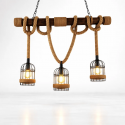 Lampara colgante cuerdas 3 luces L05 Iluminación