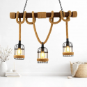Lampara colgante cuerdas 3 luces L05 Iluminación