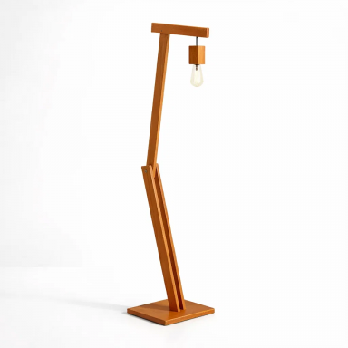 Lampara de Pie Madera Pelicano Iluminación