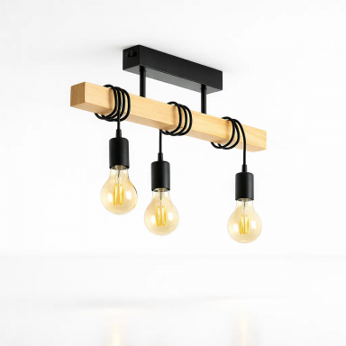 Lampara colgante Townshend negra 3 luces Iluminación