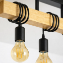 Lampara colgante Townshend negra 3 luces Iluminación