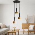 Lampara colgante base redonda estilo nordico triple Iluminación