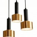 Lampara colgante base redonda estilo nordico triple Iluminación