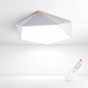 Lámpara led moderna pentagono sobrepuesta c/control 36+36w 400mm blanco 3000k-4000k-6000k modelo ukdah Konnergie Iluminación