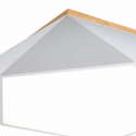 Lámpara led moderna pentagono sobrepuesta c/control 36+36w 400mm blanco 3000k-4000k-6000k modelo ukdah Konnergie Iluminación