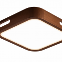 Lámpara led moderna con control cuadrada sobrepuesta 36+36w 400mm madera oscuro 3000k-4000k-6000k modelo urvi cuadrada Konner...