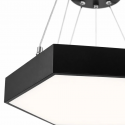 Lampara led moderna colgante 48w 600mm negra 6000k modelo hexagono cerrado sudeep Konnergie Iluminación