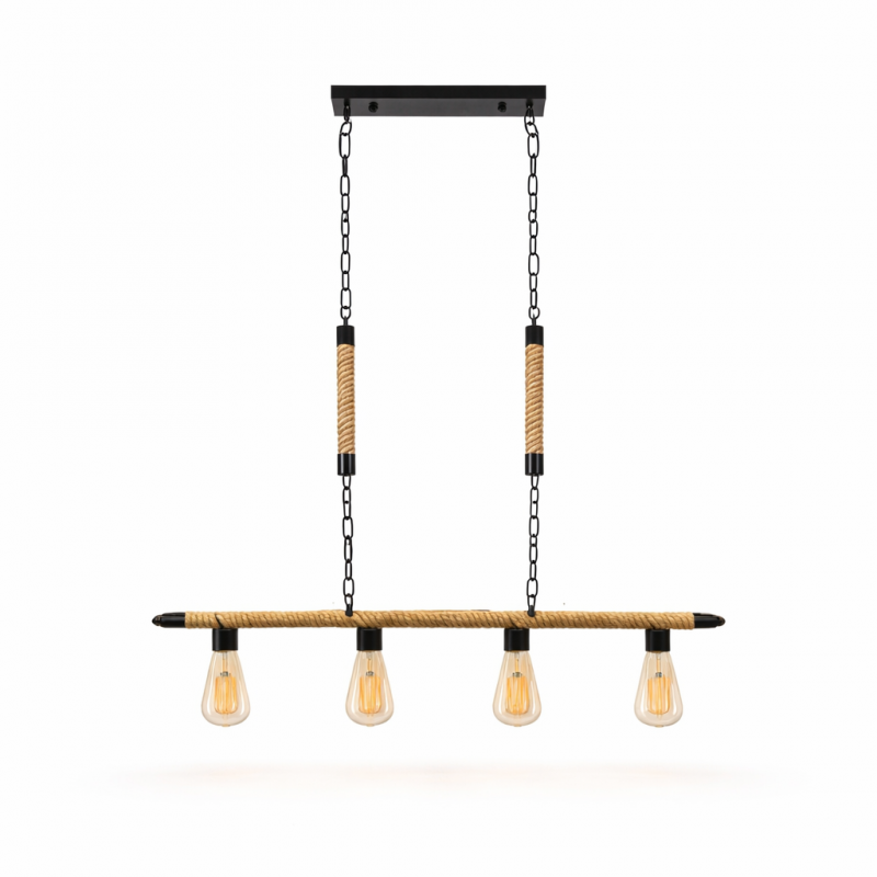LAMPARA DE TECHO PORTA AMPOLLETA E27 X4 MODELO YUTE VASUMATI KONNERGIE Iluminación
