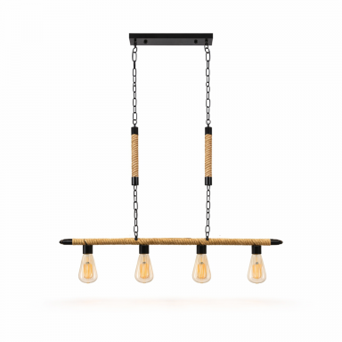 LAMPARA DE TECHO PORTA AMPOLLETA E27 X4 MODELO YUTE VASUMATI KONNERGIE Iluminación