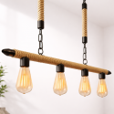 LAMPARA DE TECHO PORTA AMPOLLETA E27 X4 MODELO YUTE VASUMATI KONNERGIE Iluminación