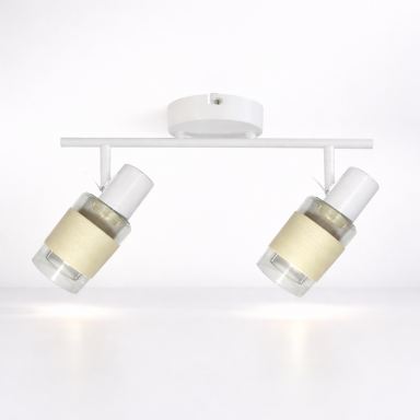 Apliqué blanco doble porta e14 led Konnergie Iluminación