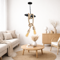 Lámpara de techo porta ampolleta 2 soquete e27 modelo Yute Sina Iluminación