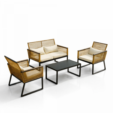 Set de Terraza Arrayan Beige JH-416 Juegos de Terraza