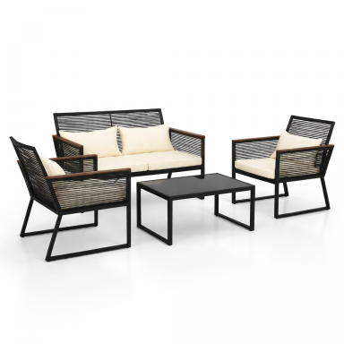 Set de Terraza Arrayan Negro JH-415 Juegos de Terraza