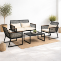 Set de Terraza Arrayan Negro JH-415 Juegos de Terraza
