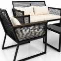 Set de Terraza Arrayan Negro JH-415 Juegos de Terraza