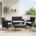 Juego Terraza Rattan 4 piezas. Juegos de Terraza