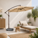 Quitasol Lateral 3M Terraluxe Beige Terraza y Jardin