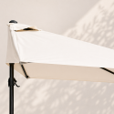 Quitasol de Pared Rectangular Beige con base reforzada Terraza y Jardin