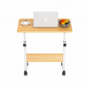 Mesa ajustable para computador madera clara Inicio