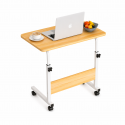 Mesa ajustable para computador madera clara Inicio