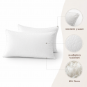 Pack 2 Almohadas Rellena de Pluma Pecho Biancobelo 50x70 Inicio