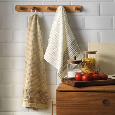 Paño de Cocina Karsten Oil Blanco 46x65 cm Algodón Alta Absorción Uso Diario Cocina
