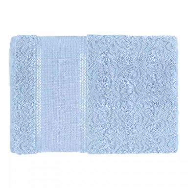 Toalla de Visita Karsten Melina II Celeste 33x50 cm Algodón Para Bordar Toallas