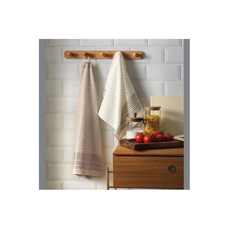 Paño de Cocina Karsten Chef Ivory 49x70 cm Algodón Alta Absorción Cocina