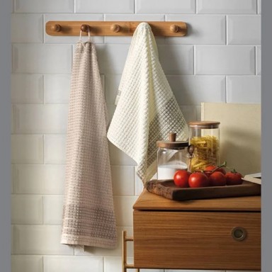 Paño de Cocina Karsten Chef Ivory 49x70 cm Algodón Alta Absorción Cocina