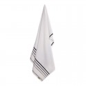 Sábana de Baño Karsten Lumina Blanco Gris 86x150 cm Algodón 500g Alta Absorción Toallas