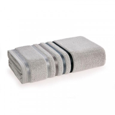 Toalla de Mano Karsten Lumina Gris Perla Gris 48x80 cm Algodón 500g Alta Absorción Toallas