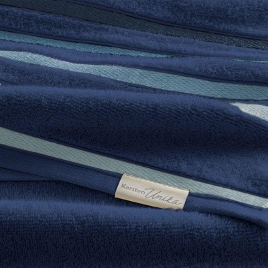 Sábana de Baño Karsten Lumina Azul Marino Azul 86x150 cm Algodón 500g Alta Absorción Toallas
