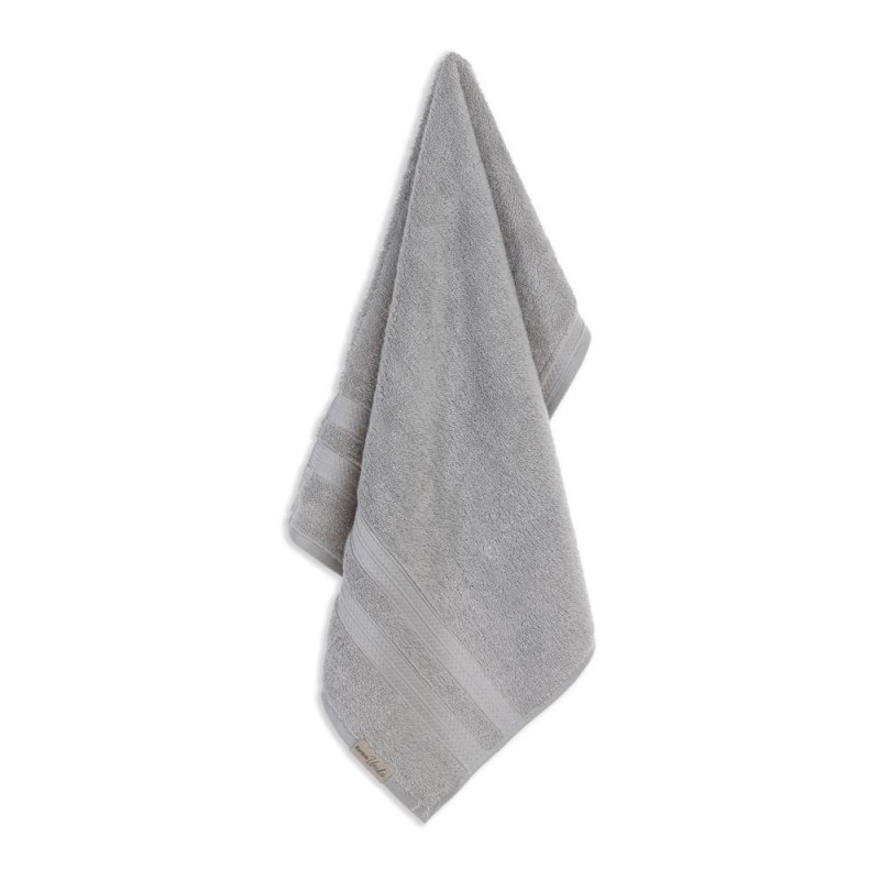 Toalla de Mano KARSTEN Suprema Gris 48x80 cm Algodón Inicio