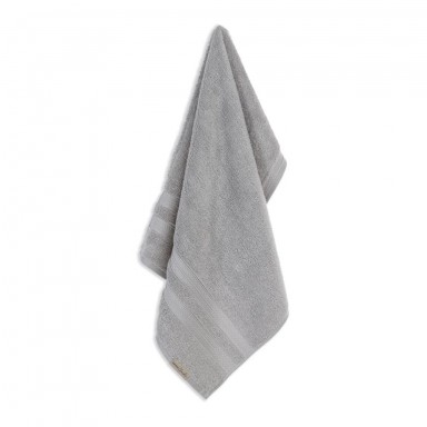 Toalla de Mano KARSTEN Suprema Gris 48x80 cm Algodón Inicio