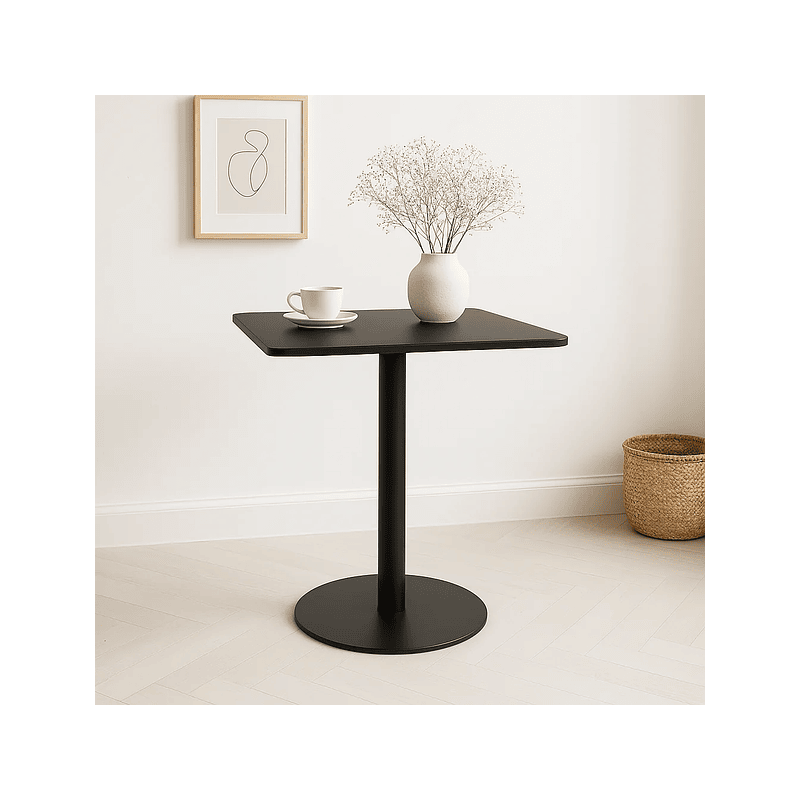 Mesa restaurant 70x70 Tubo Metal cubierta MDF Mesas de Comedor