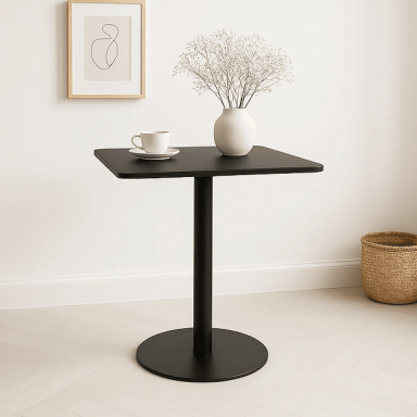 Mesa restaurant 70x70 Tubo Metal cubierta MDF Mesas de Comedor