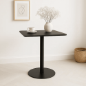 Mesa restaurant 70x70 Tubo Metal cubierta MDF Mesas de Comedor