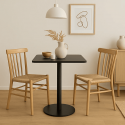 Mesa restaurant 70x70 Tubo Metal cubierta MDF Mesas de Comedor
