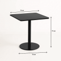 Mesa restaurant 70x70 Tubo Metal cubierta MDF Mesas de Comedor