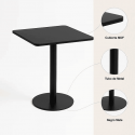 Mesa restaurant 70x70 Tubo Metal cubierta MDF Mesas de Comedor