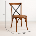 Silla Crossback Madera Rattan - Café Vintage Inicio