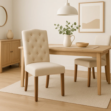 Silla de Comedor Acolchada Madera Elegance Sillas de Comedor