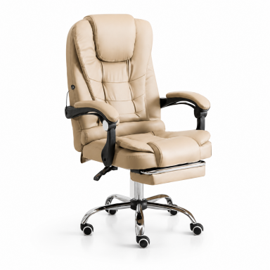 Silla Ejecutiva Masajeadora Beige Sillas