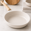 Set de Sartenes Antiadherentes Blancos con Tapas de Vidrio Inicio