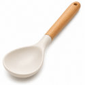 Set de Utensilios de Cocina Silicona Premium con Mango Tipo Madera Inicio