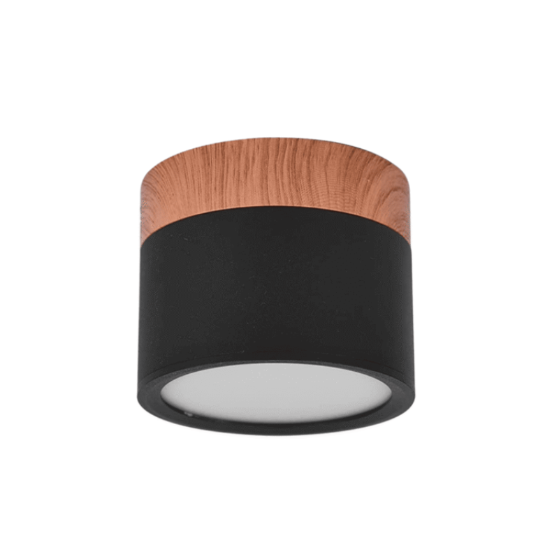 Panel decorativo sobrepuesto negro madera 6W 3000K Konnergie