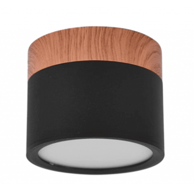 Panel decorativo sobrepuesto negro madera 6W 3000K Konnergie
