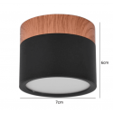 Panel decorativo sobrepuesto negro madera 6W 3000K Konnergie
